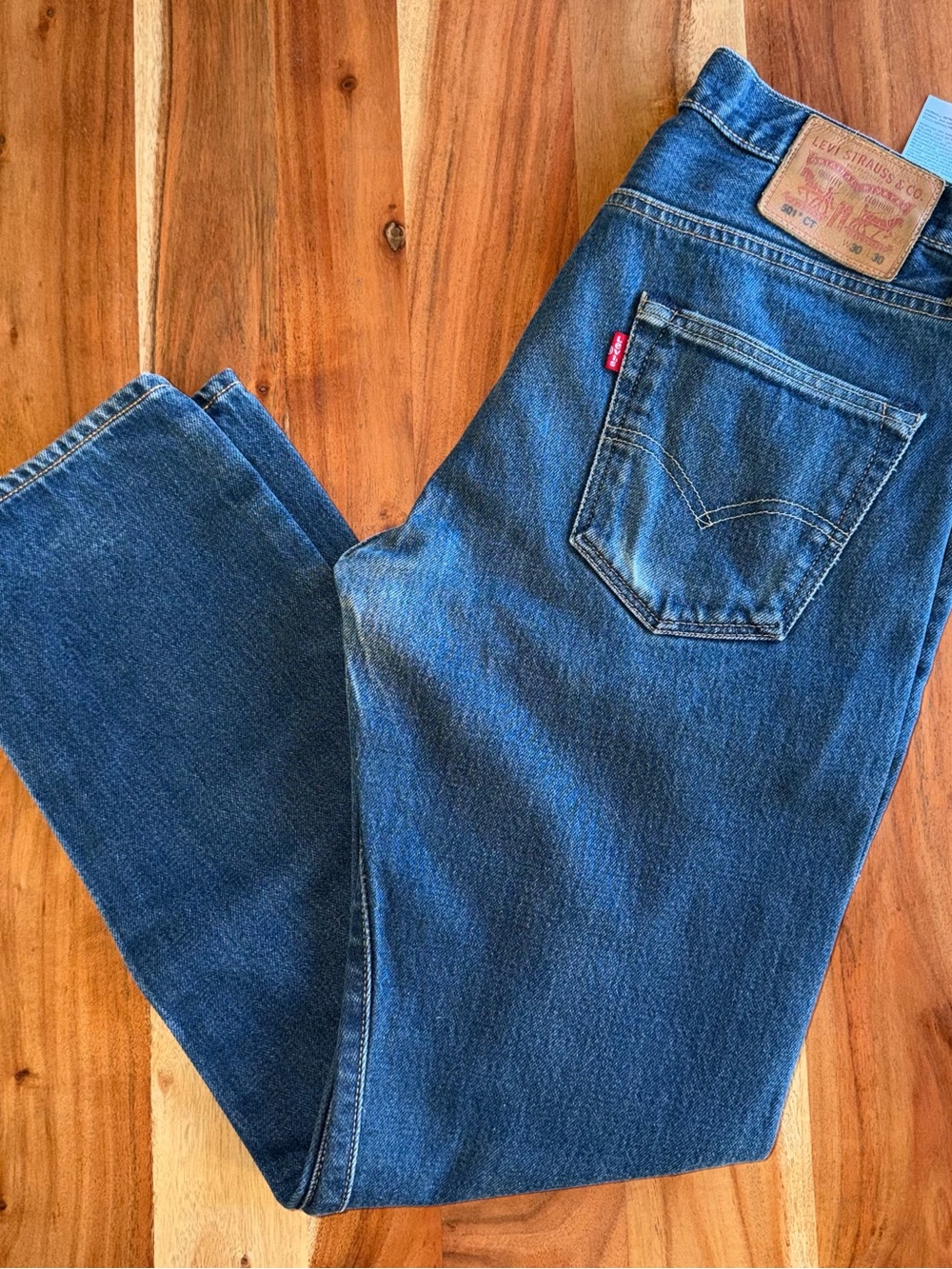 Men’s 501 button fly Levi's Men's Blue Classic Straight Jeans size 30x30 #513